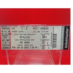 Metallica PNC Arena Concert Ticket Jan 28, 2019